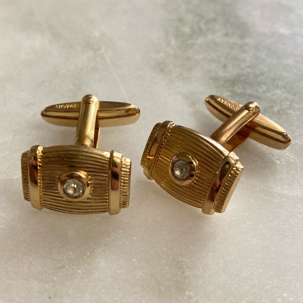 Auth Dior Vintage Crystal Cuff Links - Picture 2 of 6